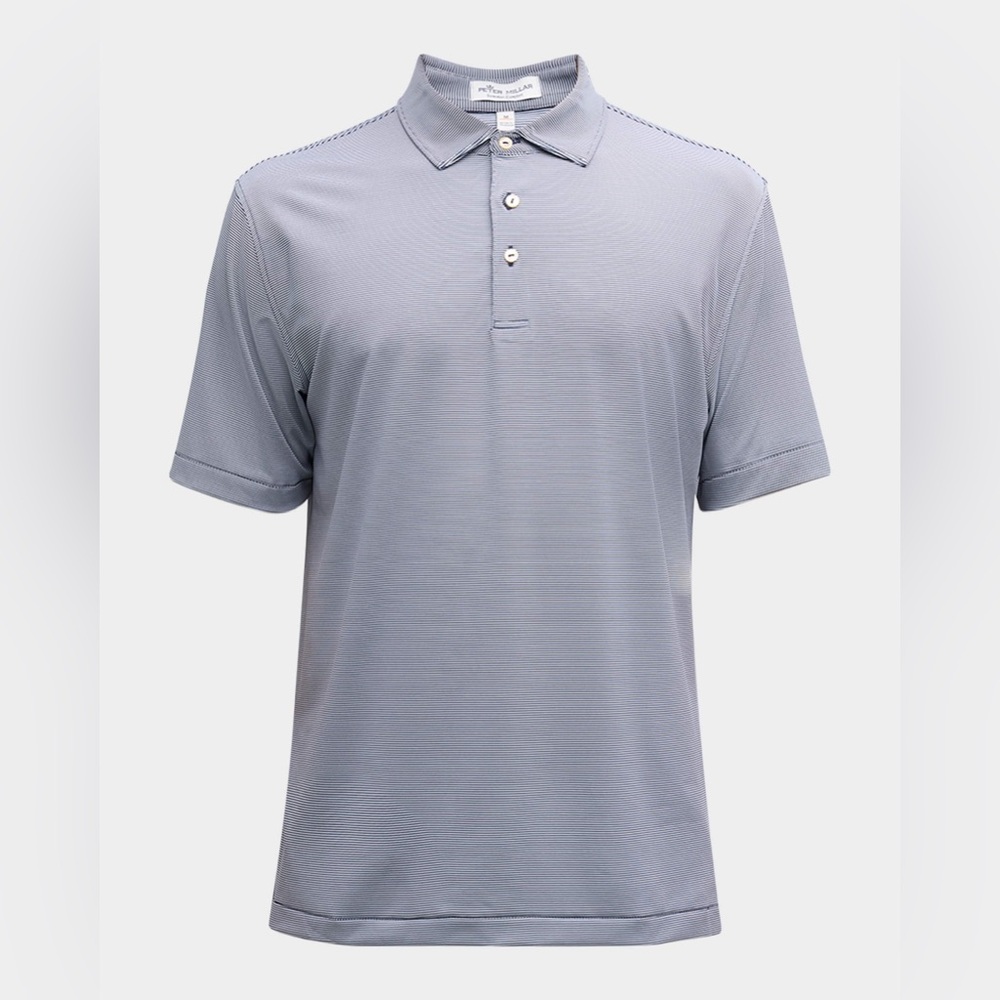 Peter Millar Light Gray Performance Polo